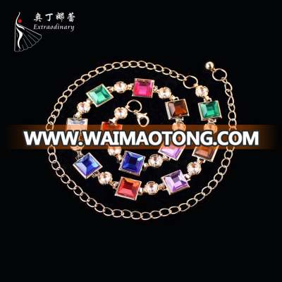 Coloured women's belly dance waist chain