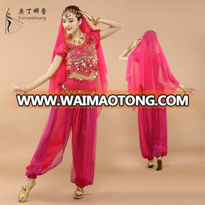 Wholesale indian sets belly dance wear for performance