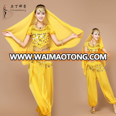 Hot Sale Professional Belly Dance Outfits Top And Skirt Set