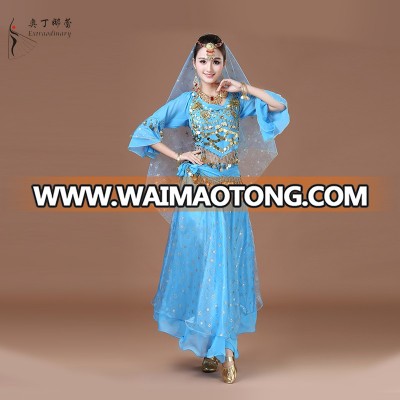 Wholesale indian long sleeve belly dance costume for woman